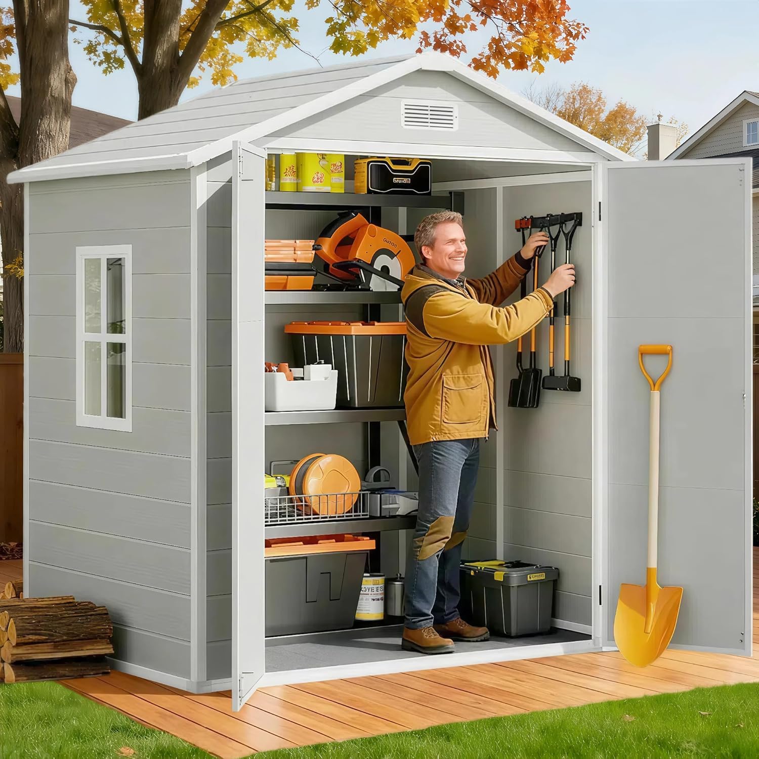 Farming For Agriculture - All-Weather Resin Outdoor Storage Shed With
