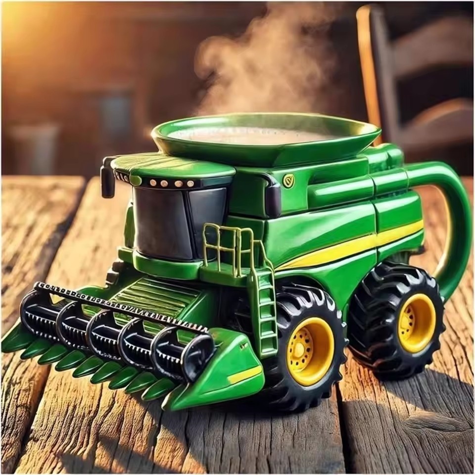 Agriculture.Farming Design - Vintage Green Tractor Farm Equipment Themed