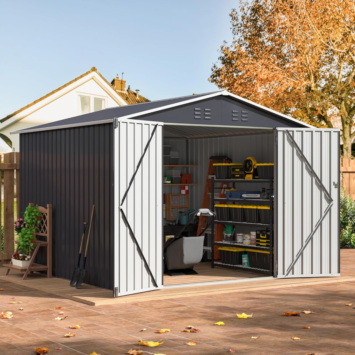 Farming For Agriculture - 8x8 FT Outdoor Storage Shed, Utility