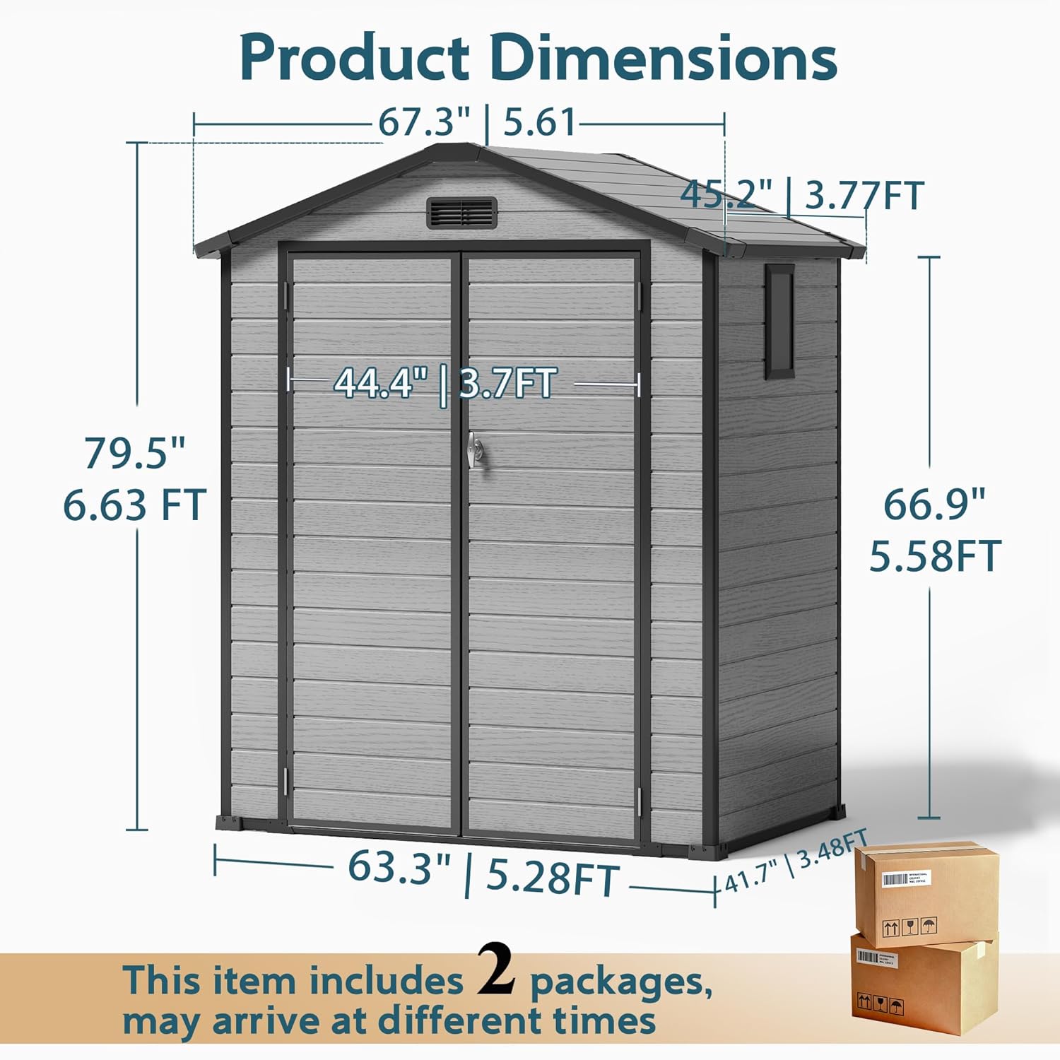 6X4 FT Outdoor Shed, Plastic S - Farming For Agriculture incelemesi ve fiyatı