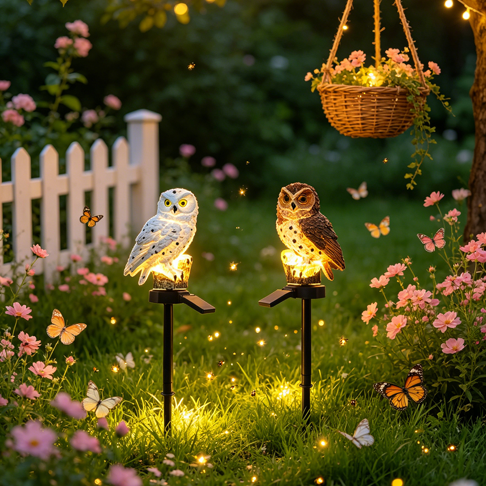 Owl Solar Light, Resin Owl Gro - Farming For Agriculture incelemesi ve fiyatı