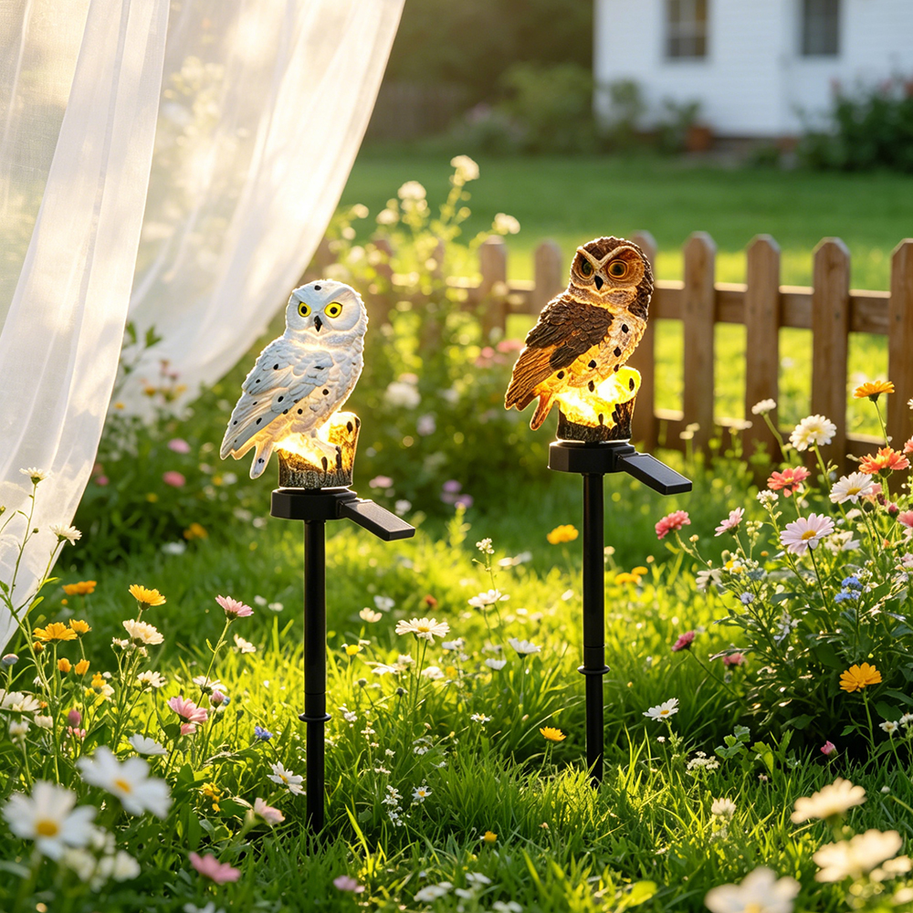 Owl Solar Light, Resin Owl Gro - Farming For Agriculture incelemesi ve fiyatı