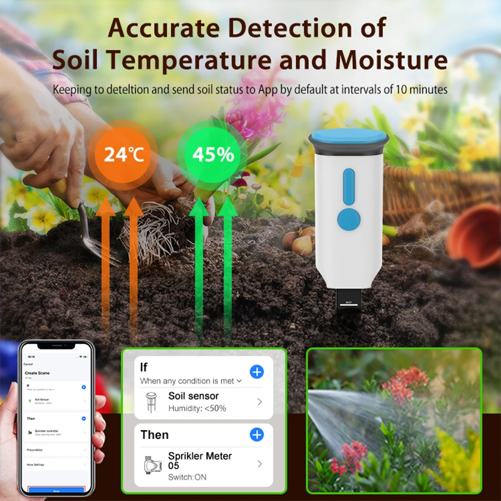 Haozee Tuya Smart WiFi Soil Mo - Soil Moisture Sensor incelemesi ve fiyatı