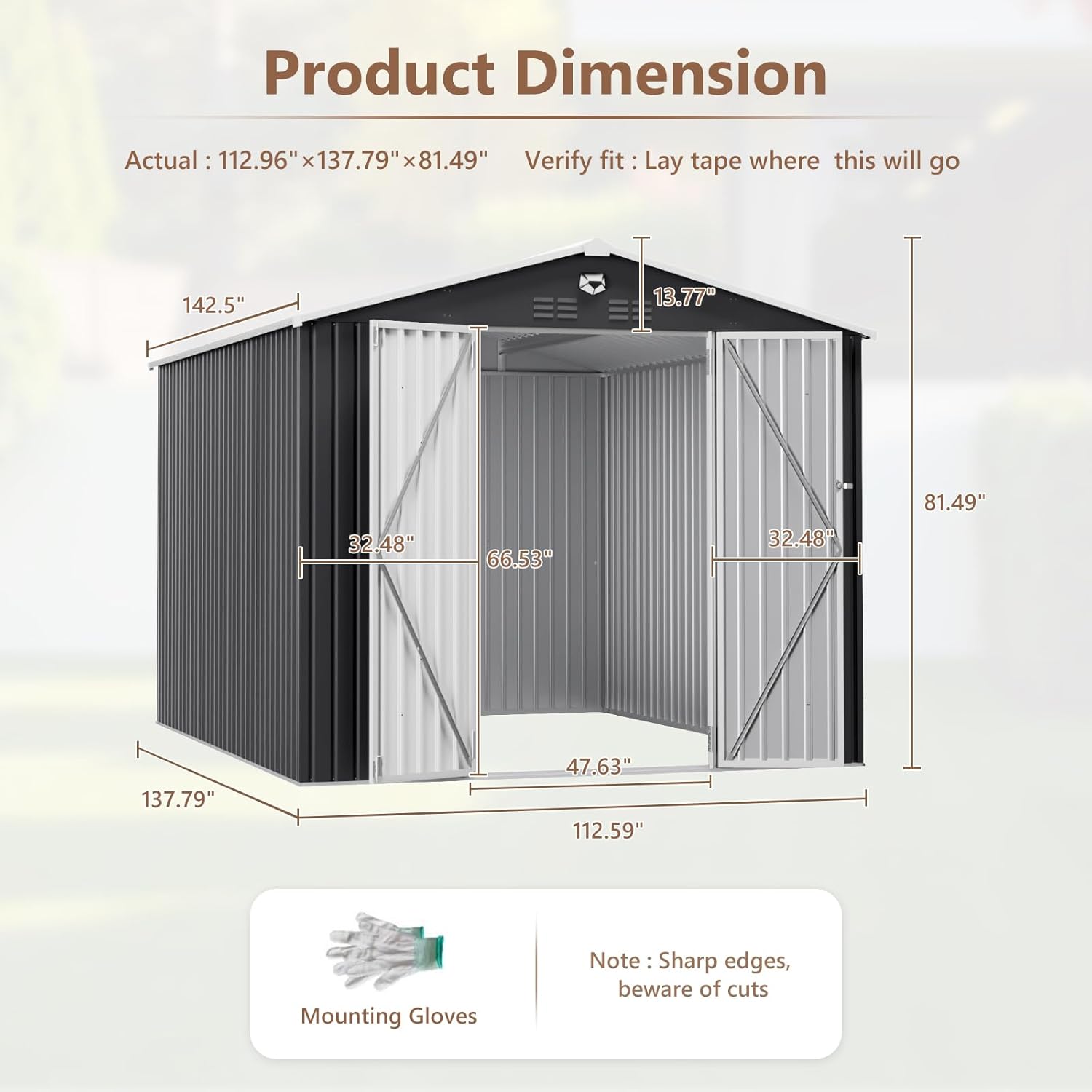 10x12 FT Metal Outdoor Storage - Farming For Agriculture incelemesi ve fiyatı