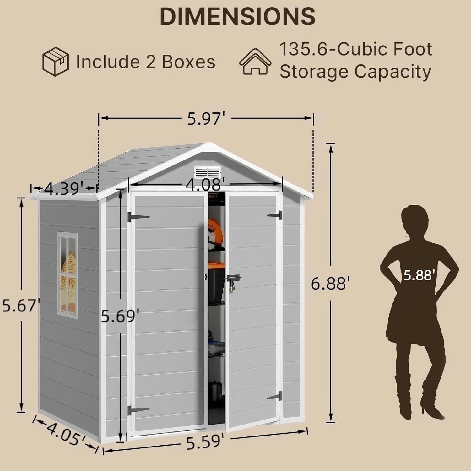 All-Weather Resin Outdoor Stor - Farming For Agriculture incelemesi ve fiyatı
