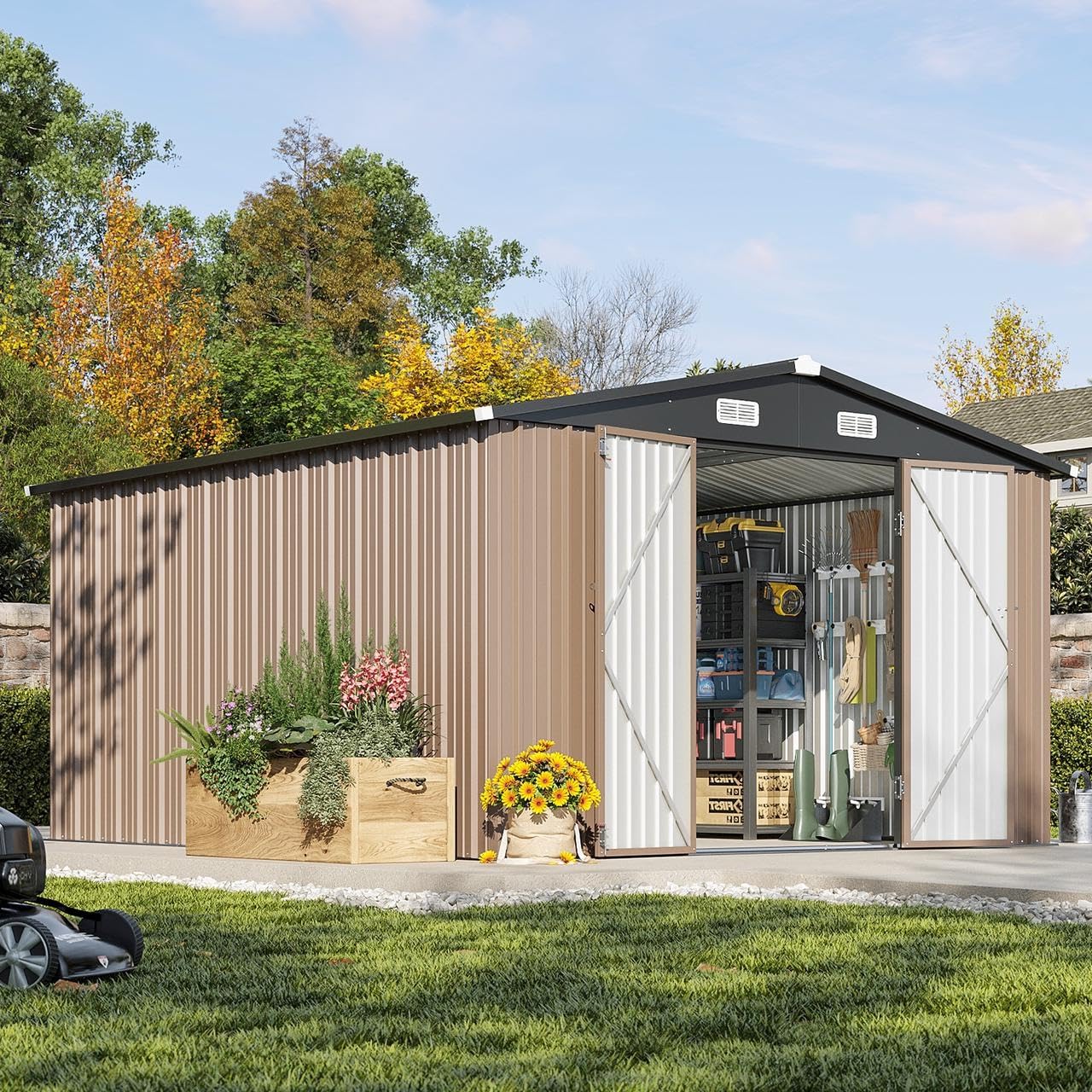 10 x 12FT Outdoor Storage Shed - Farming For Agriculture incelemesi ve fiyatı