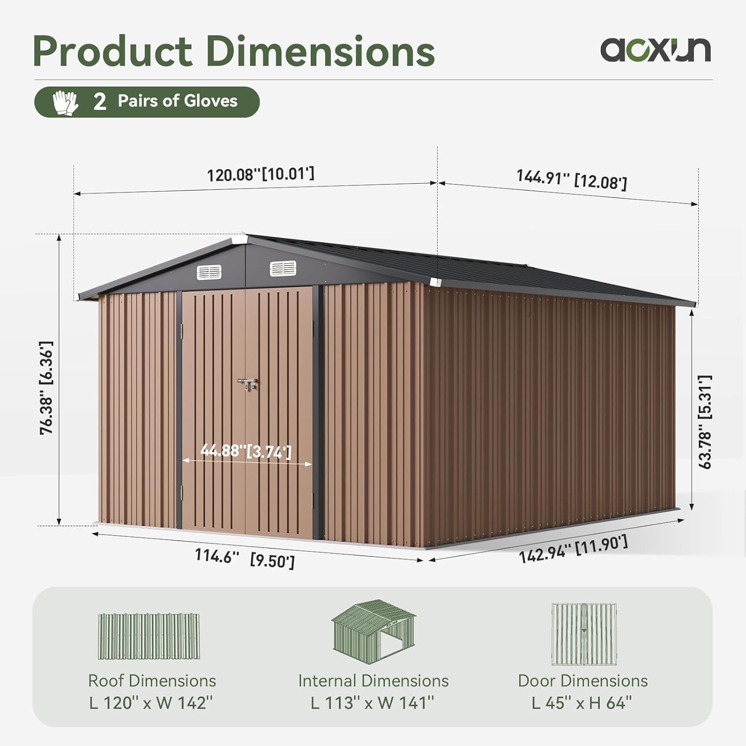 10 x 12FT Outdoor Storage Shed - Farming For Agriculture incelemesi ve fiyatı