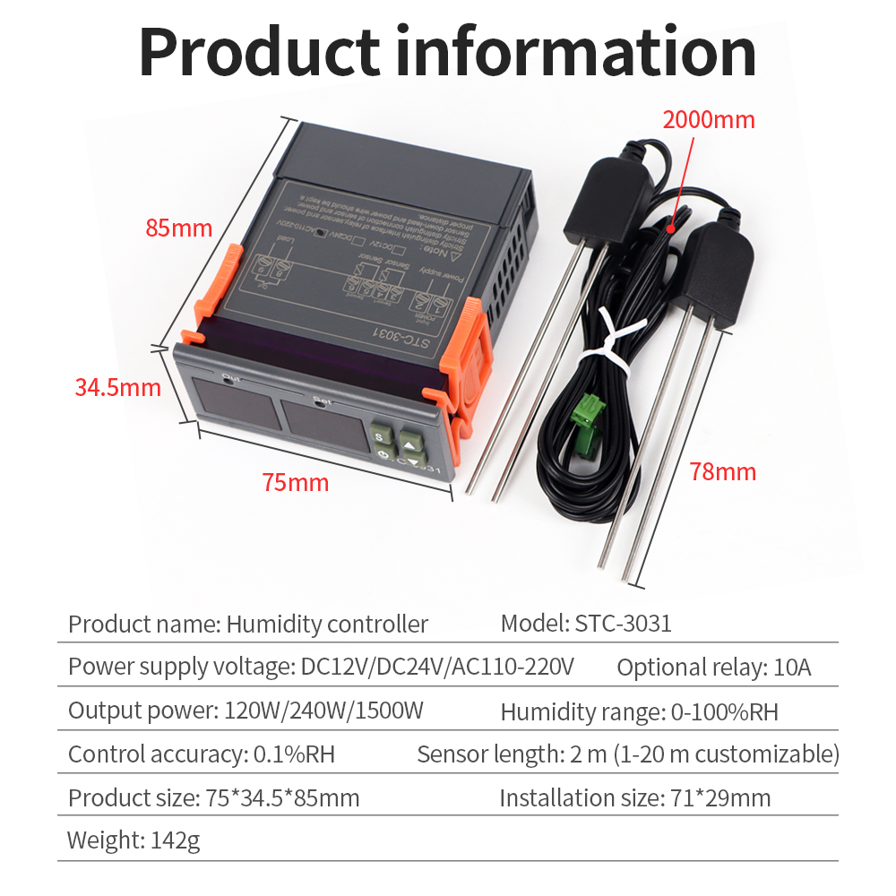 STC-3029 / 3030 / 3031 Moistur - Soil Moisture Sensor incelemesi ve fiyatı