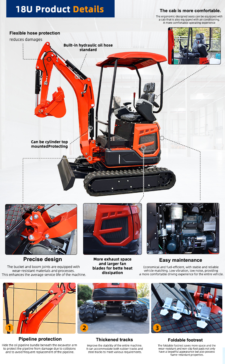 Mini Excavator Hydraulic Crawl - Agriculture Farming Services incelemesi ve fiyatı