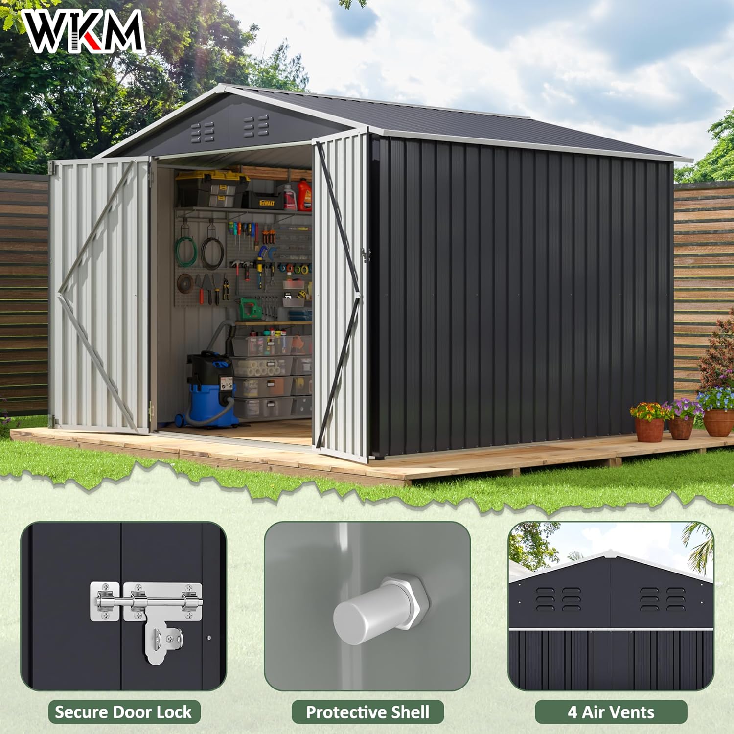 8x8 FT Outdoor Storage Shed, U - Farming For Agriculture incelemesi ve fiyatı