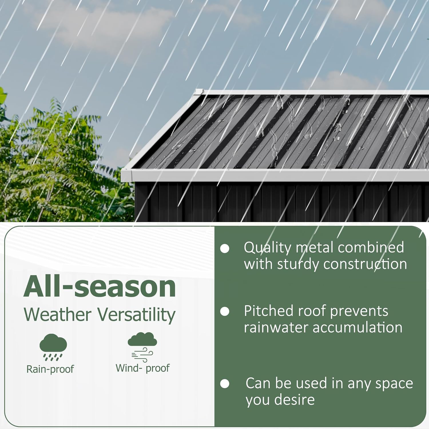 8x8 FT Outdoor Storage Shed, U - Farming For Agriculture incelemesi ve fiyatı