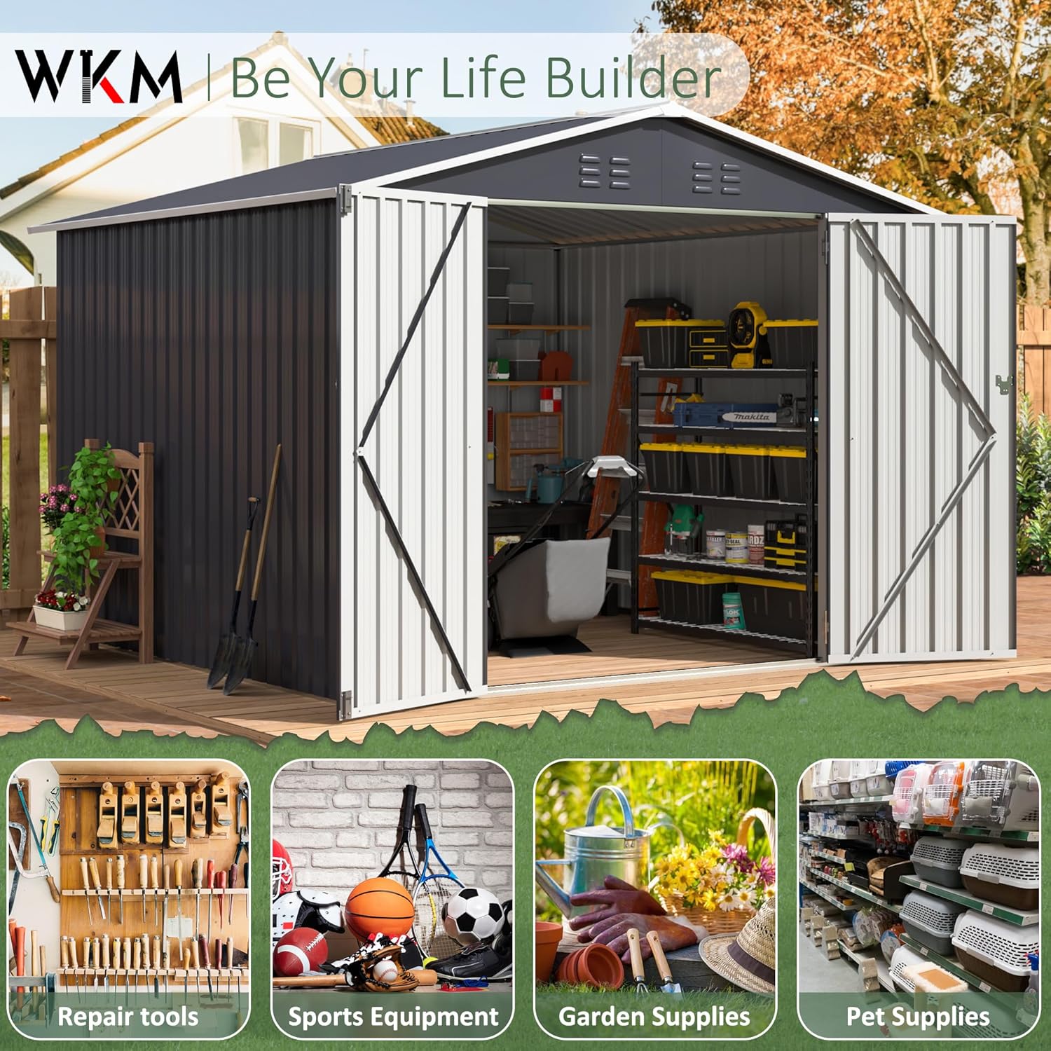 8x8 FT Outdoor Storage Shed, U - Farming For Agriculture incelemesi ve fiyatı